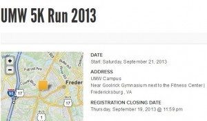 Race Registration Example. No contact information or website is provided. 